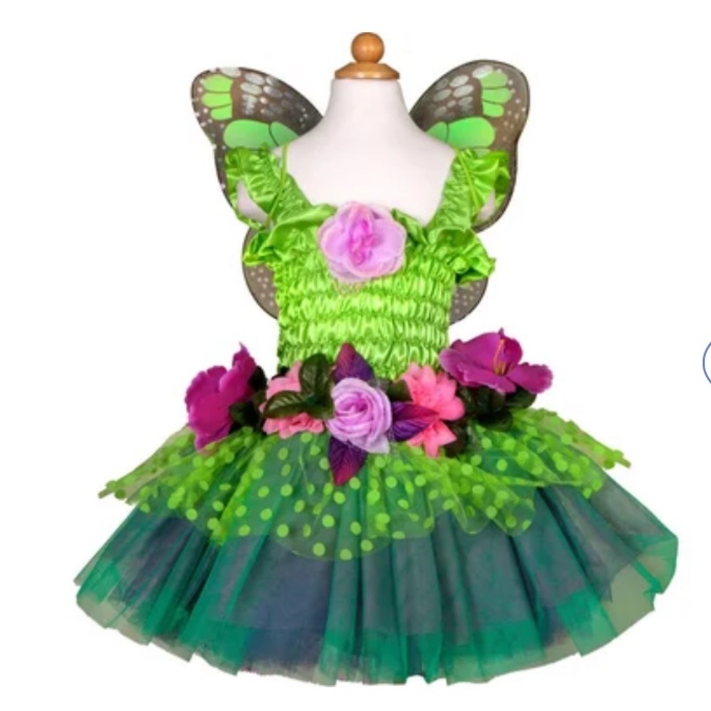 GREAT PRETENDERS Fairy Blooms Deluxe Dress, Green small 5/6 never worn